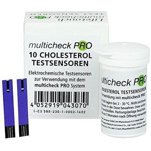 10 Cholesterol Testsensoren - C3 580 - Elektrochemische teststrips voor gebruik met de Lifetouch Multicheck Pro meetinstrument - Tests PZN 11304424