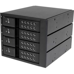 StarTech.com 4-bay Aluminium Trayless Hot Swap Mobile Rack Backplane voor 3,5 inch SAS II/SATA III - 6 Gbps HDD