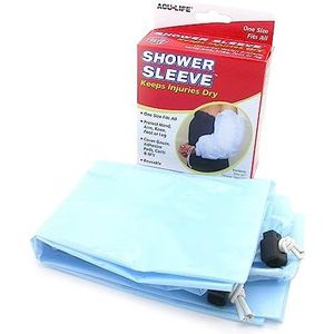 Acu-Life 400609 Douchemouw, gipsbeschermer voor douche en bad, herbruikbaar, houdt wond en verband droog, Blauw