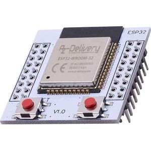 AZDelivery 1 x ESP32 Wlan WiFi-module met gratis adapterplaat voor Raspberry Pi en microcontroller