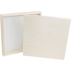 Schilderspaneel 3D - Schilderspanelen hout - 40x40cm - per 2 verpakt