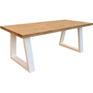 Eettafel ""Vancouver"" tafel A-poot wit 90 / 180 cm - eetkamertafel - eettafel hout