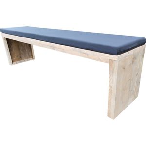 Gartenbank Amsterdam Gerüstholz 150Lx38Tx49H cm - inkl. Kissen ,gartenbänke,gartenbank holz,holz bank,holzbank garten,Parkbank,Terrassenbank Baunk