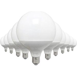E27 LED-lamp 18W 220V G95 300 ° (10 stuks) - Wit licht - Overig - Pack de 10 - Wit Neutre 4000K - 5500K - SILUMEN
