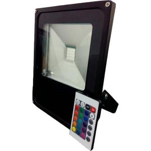 10W RGB LED Schijnwerper Buiten IP66 Plat ZWART