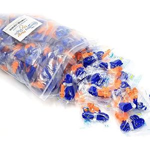 100 paar individueel verpakt niet-giftige zachte siliconen oorplugs herbruikbare gehoorbescherming rubberen oordopjes voor slapen, concerten, muziek, schieten, constructie werk, motorsport racen