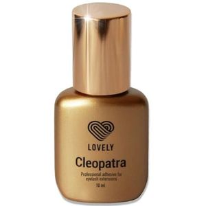 LOVELY wimperlijm CLEOPATRA | droogtijd ONMIDDELLIJK, tot 8 weken houdbaarheid, zeer duurzaam & ideaal voor mensen met een allergie | zeer snelle lijm voor professionele wimperextensions | 10 ml zwart