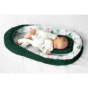 Kuschennest Babynest babybumper reiscocon voor baby's en baby's, cocon, kinderbedje, babybedje, 100% katoen, anti-allergisch