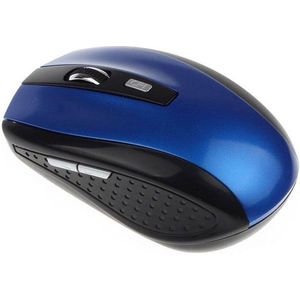 Draadloze muis 2.4Ghz met nano usb ontvanger voor windows/Mac OS Blauw