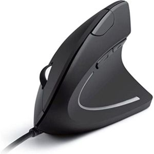 High Five rechtshandige verticale ergonomische bedrade muis USB DPI, 5 knoppen. Plug & Play Zwart