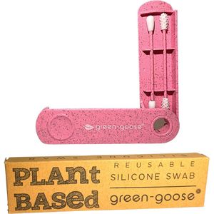 Duurzame Herbruikbare Wattenstaafjes van La Joya - Milieu Vriendelijke - Duurzaam Wattenstraafjes - Roze - 2 stuks