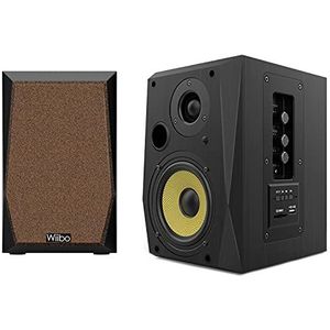 WIIBO - Neo 50 V2 - Draagbare Bluetooth-luidspreker - Intelligente HiFi-luidspreker - Plankluidsprekers - Vermogen 50 W - 145 mm x 200 mm x 230 mm - Kleur Zwart en Geel - incl. Afstandsbediening