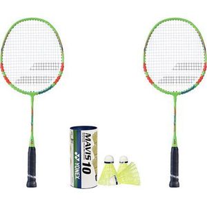 Babolat kinder badmintonset - 54cm - groen - met shuttles