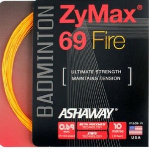 Ashaway Zymax 69 FIRE badmintonsnaar - oranje - 10m