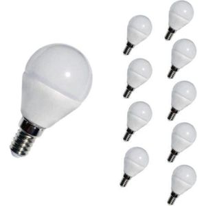Lamp E14 LED 4W 220V G45 240 ° (pakket van 10) - Koel wit licht - Overig - Pack de 10 - Wit Froid 6000K - 8000K - SILUMEN