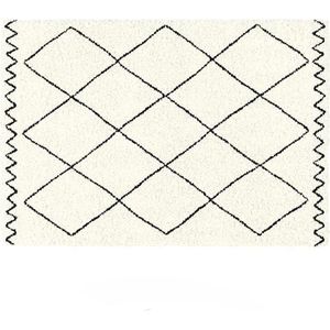 Berber Carpet 80 x 150 cm Losange Beige - Polypropylène PP - beige - SILUMEN