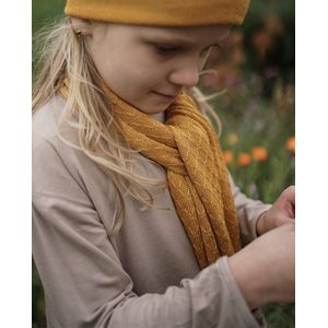 Bold Bamboo kindersjaal Róarr - 100% Organisch Bamboe - 0-8 yr - Kids scarf  - Okergeel