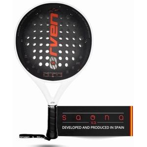 ORVEN SAONA Controle padel racket, 100% gemaakt in Spanje, vermogen 85%, 100% controle, voor gevorderde en professionele spelers, padelracket voor dames en heren met etui inbegrepen