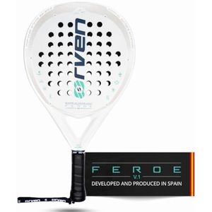 ORVEN FEROE - Hybride padelschep 100% gemaakt in Spanje – vermogen 90%, 80% controle – voor gemiddelde en gevorderde spelers – padelracket voor dames en heren met etui inbegrepen