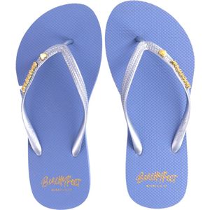 BeachyFeet Teenslipper Dames Med Sky Licht Blauw Slipper