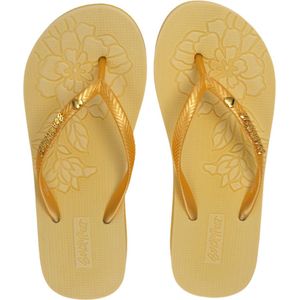 Beachyfeet - Almudena - Teenslipper - Goudkleurig - Sleehak