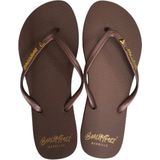 BeachyFeet Teenslippers Dames Chocolate - Bruin - Slipper