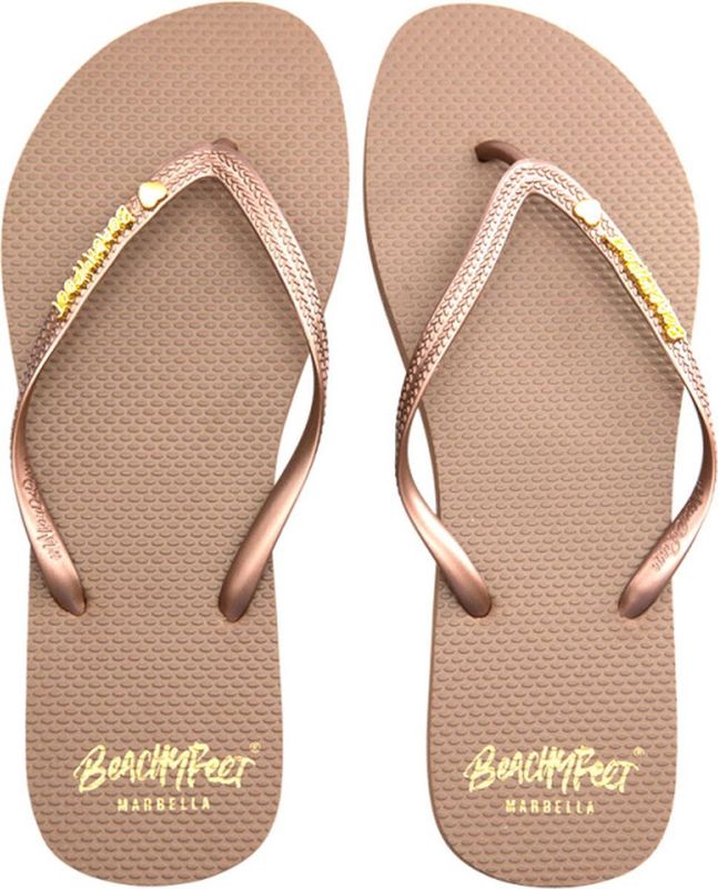 BeachyFeet Teenslippers Dames Chocolate - Bruin - Slipper