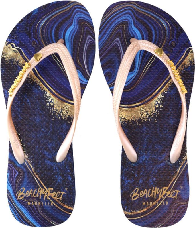 BeachyFeet Teenslipper Dames Marbellous - Blauw - Slipper