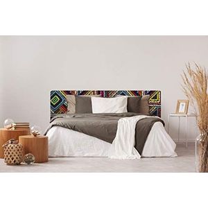 Oedim Hoofdeinde voor bed, PVC, digitale druk, etnisch, meerkleurig, 100 x 60 cm, verkrijgbaar in verschillende maten, licht, elegant, robuust en economisch