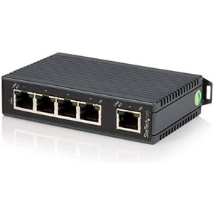 StarTech.com 5-poorts onbeheerde industriële Ethernet Switch 10/100 DIN-rail montage netwerkswitch (IES5102)