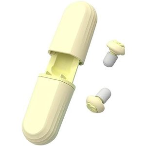 Oordopjes met ruisonderdrukking, herbruikbare oordopjes met geluidsblokkering van siliconen voor reizen (geel)