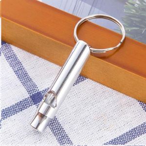 Aluminium fluitje - lichtgewicht noodfluit - sleutelhanger - zilver