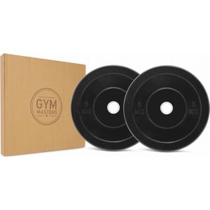 Gym masters | 5 KG (set van 2 stuks) - Olympische Halterschijven / Halterschijf / Bumper Plate - 50 mm - Crossfit / Krachttraining - 5KG / 50mm