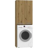 Wasmachine opbouw eikenkleur  wasmachine/ wasdroger meubel Lange deur
