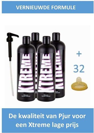 * Xtreme® Premium Silicone Glijmiddel 500ML (4 Flessen)