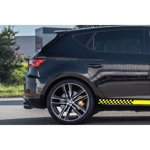 Car Striping Zijkant | Pimp jouw auto! | Delaware | Twee strips van 200 cm | Wit | 7,5 cm hoog | socialsticker.nl