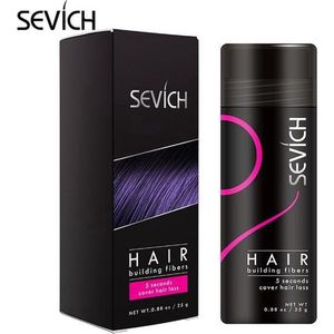 Sevich Hair Building Fibers - Premium Haarpoeder - Keratine Haarvezels - Haarverdikker - Volume Poeder - Camoufleert Kale en Dunne Plekken - Uitgroei - Haaruitval - 25 gram - Zwart Haar