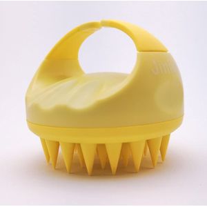 Jinius - Scalp massager - Massage Borstel Hoofdhuid - Brush - Geel - Massage Scalp