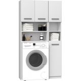 Wasmachine Ombouw Wit Met Extra Kast Lange deur
