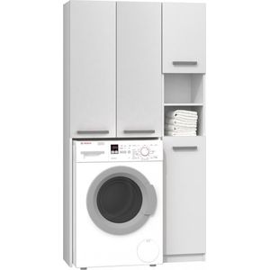 Wasmachine Ombouw Wit Met Extra Kast Lange deur