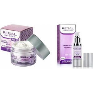 Regal Age Control Anti-Rimpel UV Protection Voordeelset - SPF30 Dagcrème & SPF15 Serum - Botox Effect & Hyaluron Lift - 75ml