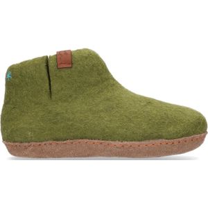 Tofvel Mula Wolvilt Sloffen Olive Green | Groen | Wolvilt | Maat 45 | TF100058