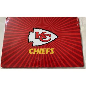 USArticlesEU - Metalen kentekenplaat -Kansas City Chiefs - American Football - Gridiron - NFL - license plate - decor - muurplaat - americana