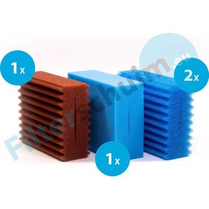 Set geschikt voor Oase Biotec / Biosmart 5.1 geribbeld - Filtermateriaal