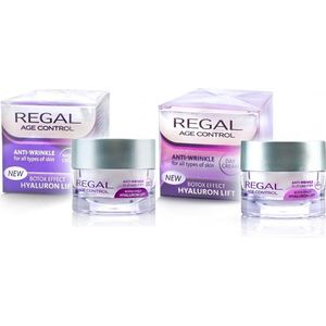 Regal Age Control Set - Anti Rimpel Dagcrème + Nachtcrème - Botox Effect & Hyaluron Lifting - 2 x 45ML