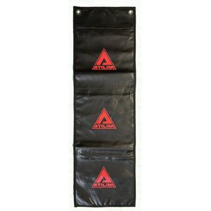 FILLED- ATILIM FightersGear Wing Chun/Wing Tsun Wall Bag/ Muurzak 3 Section - Bare Knuckle/Blote Knokkel-All Black Zwart-Artificial Leather Front