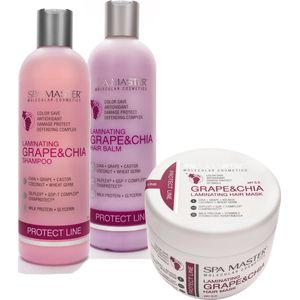 Spa Master Color Protect Shampoo + Conditioner + Haarmasker Voordeelverpakking - voor Gekleurd haar - Beschermt Haarkleuring
