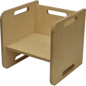 Kubus stoel - Kinderstoel 1-7 jaar - Van Aaken Design - Gemaakt in Nederland - Hout - 15mm Berken Multiplex