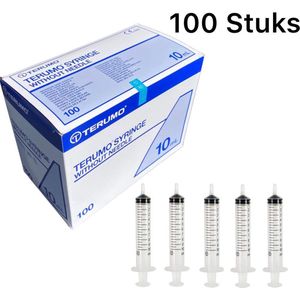 Terumo - Spuit Zonder Naald - Doseerspuit - Maat aanduiding - Spuiten - Injectie Spuit - 10 ml - 100 Stuks - Mega Voordeelverpakking