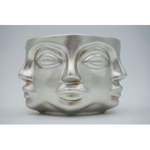 Tryes - multifaced plantenpot - beeld (Zilver) Large